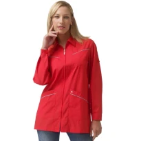 Alles muss raus -  Damen Tunika langärmelig Sandy Horeca Siggi -  28CS0057/00- 0001 Größe L Farbe Rot