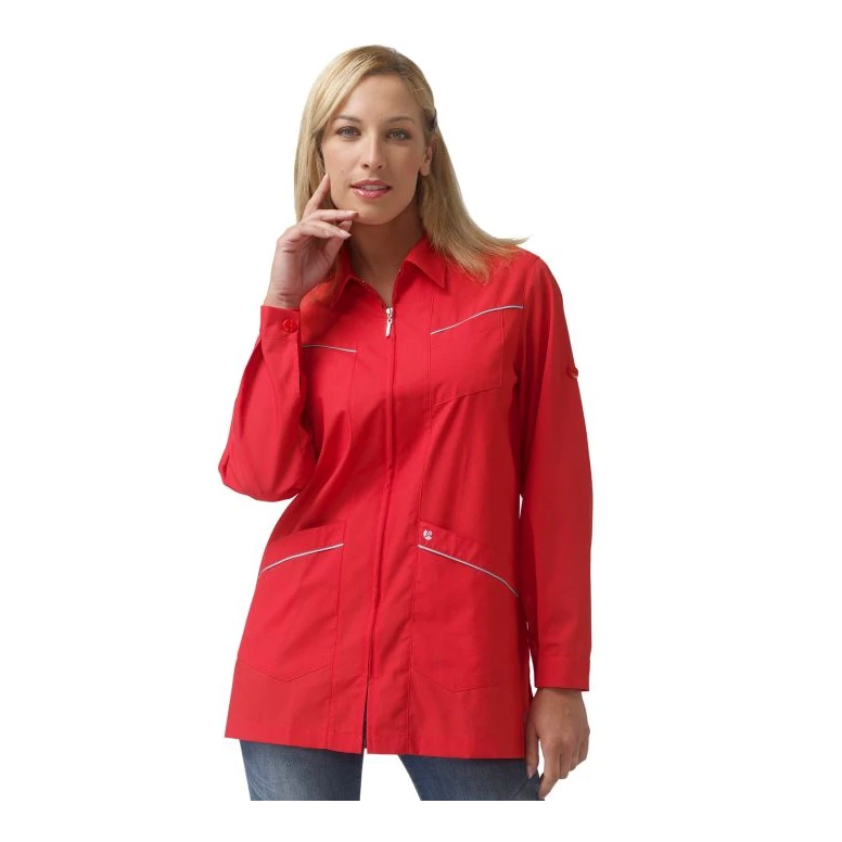 Alles muss raus -  Damen Tunika langärmelig Sandy Horeca Siggi -  28CS0057/00- 0001 Größe L Farbe Rot