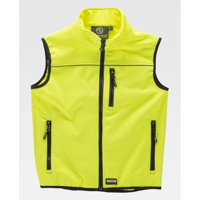 Alles muss raus -  Arbeitsweste Softshell Stretch Hochsichtbarkeit  S9320 -  Workteam Größe m Farbe Orange