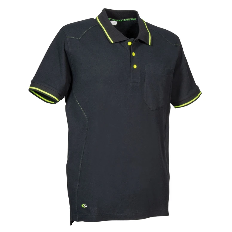 Alles muss raus -  Arbeits- Poloshirt Cofra Tudela 100% Baumwolle V620- 0- 03 Größe 3xl Farbe Anthrazit Schwarz Orange