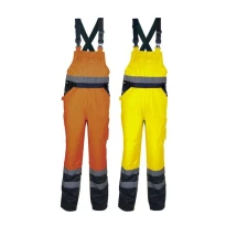 Alles muss raus -  Arbeitslatzhose Hochsichtbarkeit  Multitaschen Cofra Tuttle V294- 0- 02 Größe 2XL Farbe Orange Marine
