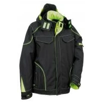 Alles muss raus -  Arbeitsjacke mit Kapuze Softshell Multitaschen Cofra Tecka V415- 0- 02 Farbe Anthrazit Schwarz Rot Größe 48
