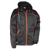 Alles muss raus -  Arbeitsjacke mit Kapuze Softshell Cofra Jacuzia V387- 0- 02 Schwarz/Rot Größe M