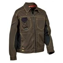 Alles muss raus -  Arbeitsjacke Multitaschen Cofra Workman V007- 0- 00 Schlamm/Schwarz Größe 48