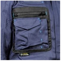 Alles muss raus -  Arbeitsjacke Stretch elastisch Multitaschen Cofra Oberwart V560- 0- 00 Größe 52 Farbe Schlamm Schwarz