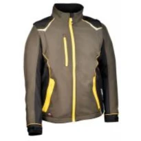 Alles muss raus -  Arbeitsjacke Softshell elastisch Cofra Selters V643- 0- 02 Größe 46 Farbe Schwarz Schwarz Gelb Fluo