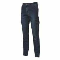 Alles muss raus -  Arbeitsjeans elastisch Multitaschen U- Power Tommy EX244 Farbe Schwarz  Größe 3XL