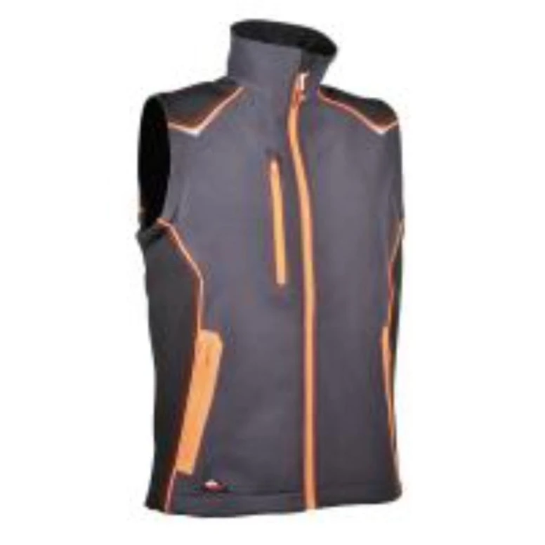 Alles muss raus -  Stretch- Softshell- Arbeitsweste Cofra Kyzyl V578- 0- 02 Größe 50 Farbe Schlamm Schwarz Gelb