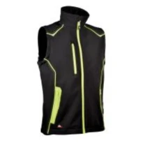 Alles muss raus -  Stretch- Softshell- Arbeitsweste Cofra Kyzyl V578- 0- 02 Größe 50 Farbe Schlamm Schwarz Gelb