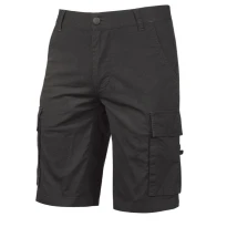 Alles muss raus -  Arbeitsbermuda Multitaschen elastisch U- Power Summer EY132BC Größe XL Carbonschwarz