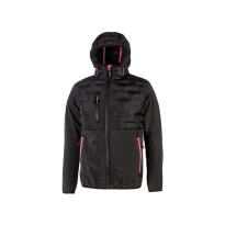 Alles muss raus -  Arbeitsjacke Softshell Stretch elastisch U- Power Spock FU213DB Farbe Carbonschwarz Größe 2XL