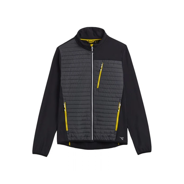 Alles muss raus -  Arbeitsjacke Diadora Hybrid Sweat- Jacket Color Block 702.179458 Schwarz/Gelb Größe L