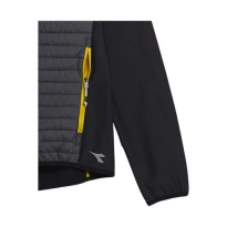 Alles muss raus -  Arbeitsjacke Diadora Hybrid Sweat- Jacket Color Block 702.179458 Schwarz/Gelb Größe L