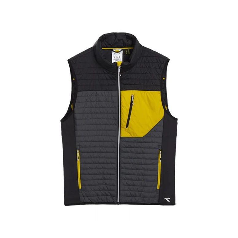 Alles muss raus -  Arbeitsweste Diadora Light Vest Color Block 702.179455 Schwarz/Gelb Größe L