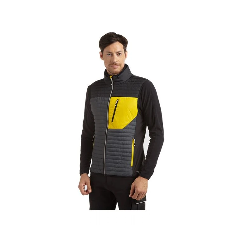 Alles muss raus -  Arbeitsweste Diadora Light Vest Color Block 702.179455 Schwarz/Gelb Größe L