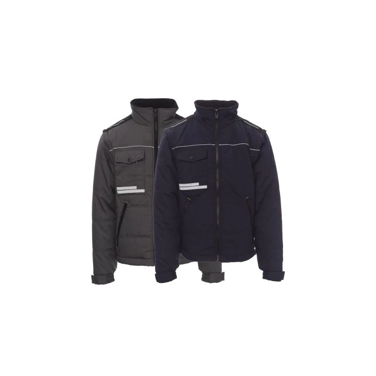 Alles muss raus -  Arbeitsjacke mit abnehmbaren Ärmeln und ergonomischem Rücken Warm 2.0 -  Payper AY 7248 Grau Größe 4XL