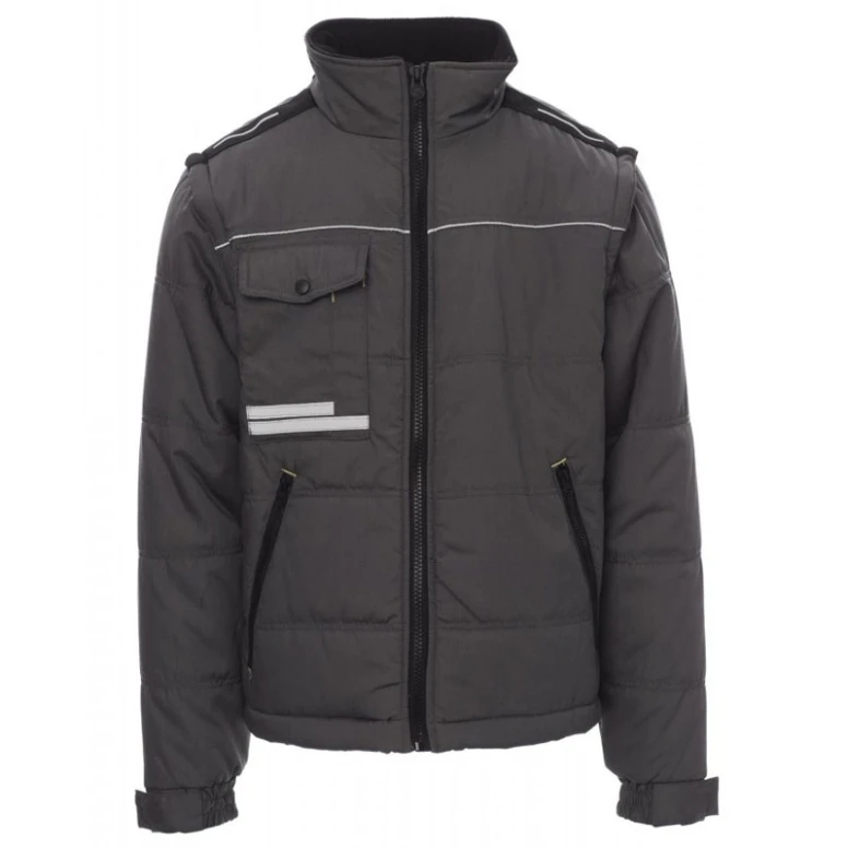 Alles muss raus -  Arbeitsjacke mit abnehmbaren Ärmeln und ergonomischem Rücken Warm 2.0 -  Payper AY 7248 Grau Größe 4XL