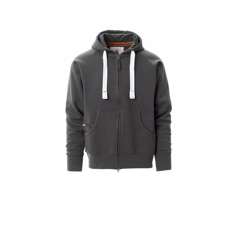 Alles muss raus -  Arbeitskapuzenpullover mit Reißverschluss und langer Zip Payper Dallas+ AY 7535 Größe L Farbe Smoke
