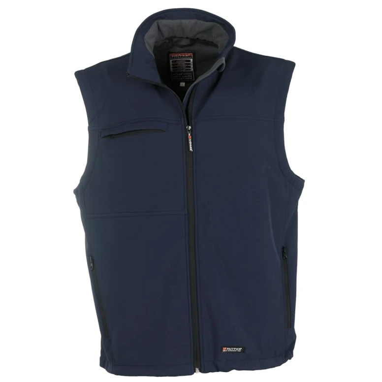 Alles muss raus -   Ergonomische Softshell- Weste mit mehreren Taschen Bering -  Payper Farbe Navyblau Größe M