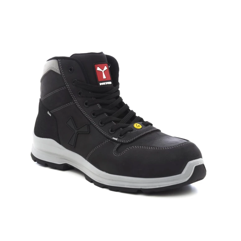 Alles muss raus -  Sicherheitsschuhe Payper Get Force Mid Unisex S3 SRC ESD MID NABUK Farbe Rauchgrau kühl Nummer 44