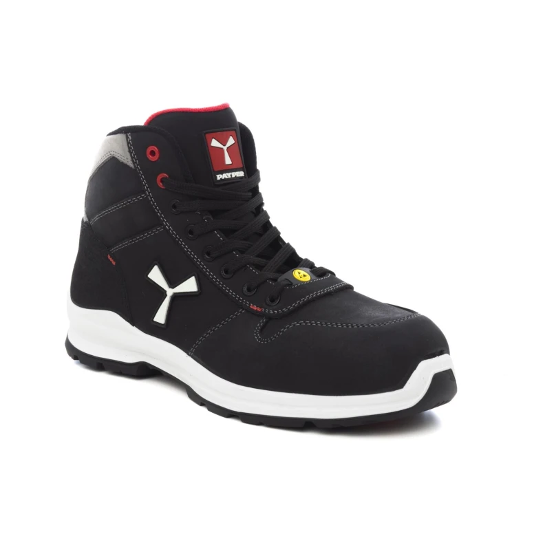 Alles muss raus -  Sicherheitsschuhe Payper Get Force Mid Unisex S3 SRC ESD MID NABUK Farbe Rauchgrau kühl Nummer 44
