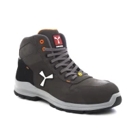 Alles muss raus -  Sicherheitsschuhe Payper Get Force Mid Unisex S3 SRC ESD MID NABUK Farbe Rauchgrau kühl Nummer 44