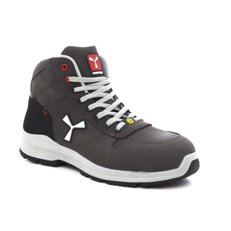 Alles muss raus -  Sicherheitsschuhe Payper Get Force Mid Unisex S3 SRC ESD MID NABUK Farbe Rauchgrau kühl Nummer 44