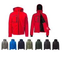 Alles muss raus -  Arbeitsjacke Softshell Stretch Multitaschen Payper Stream Pad AY 7256 Größe 5XL Schwarz/Schwarz