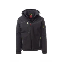 Alles muss raus -  Arbeitsjacke Softshell Stretch Multitaschen Payper Stream Pad AY 7256 Größe 5XL Schwarz/Schwarz