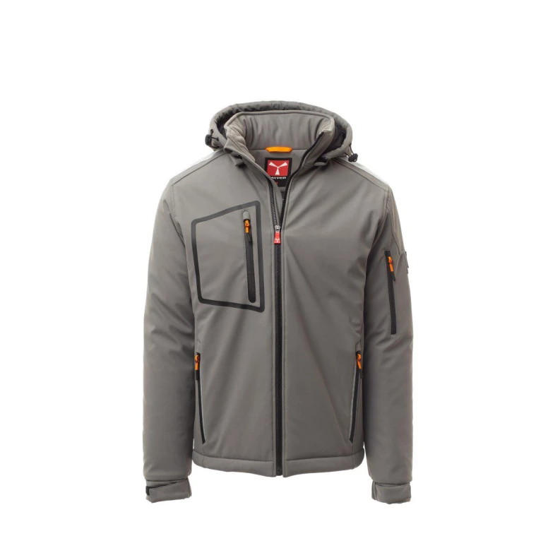 Alles muss raus -  Arbeitsjacke Softshell Stretch Multitaschen Payper Stream Pad AY 7256 Größe 5XL Schwarz/Schwarz