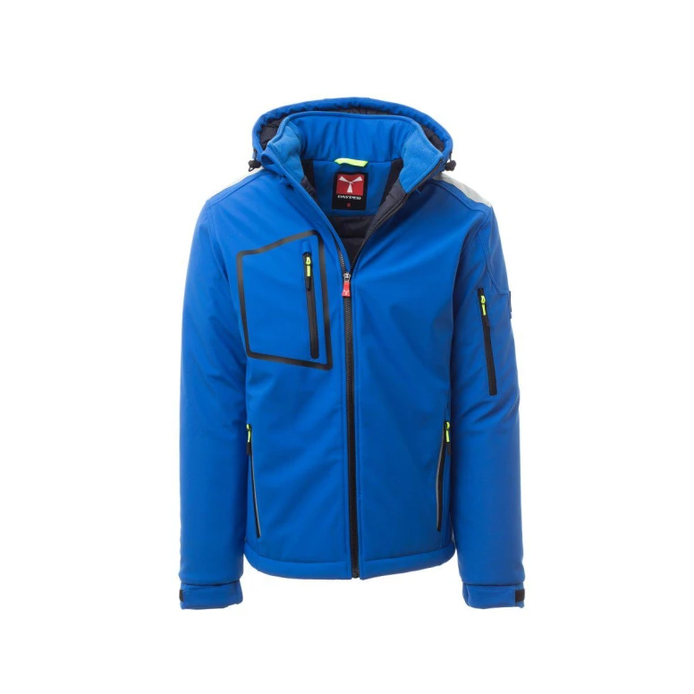 Alles muss raus -  Arbeitsjacke Softshell Stretch Multitaschen Payper Stream Pad AY 7256 Größe 5XL Schwarz/Schwarz
