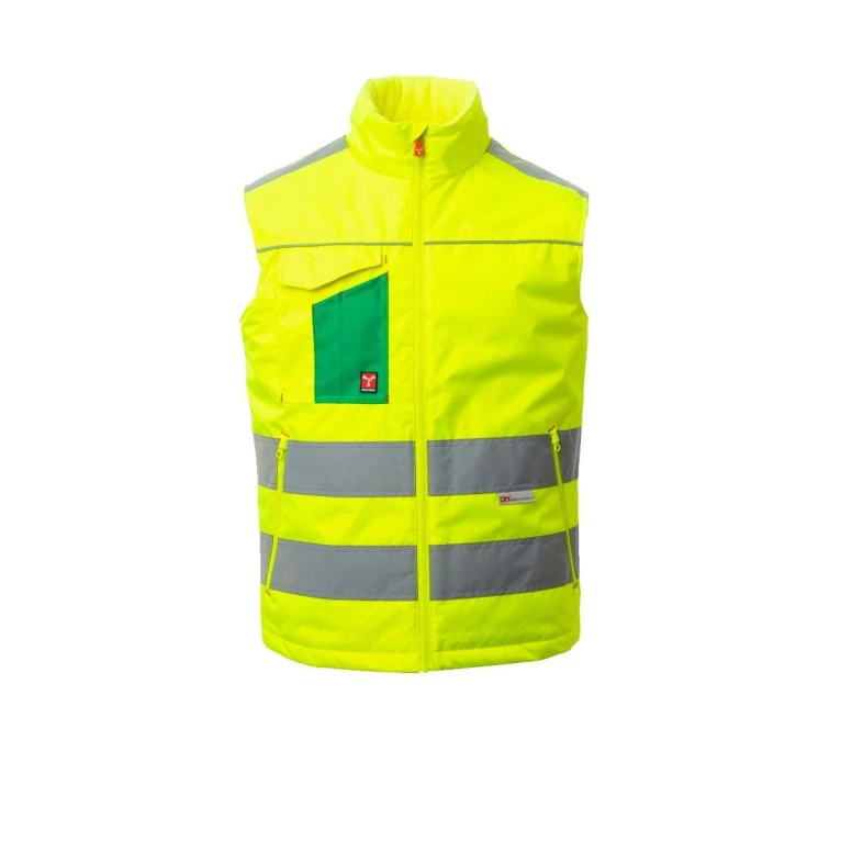 Alles muss raus -  Unisex- Überwiesene Arbeitsweste mit Taschen Payper Task AY 7272 Gelb fluo/Grün Größe XL