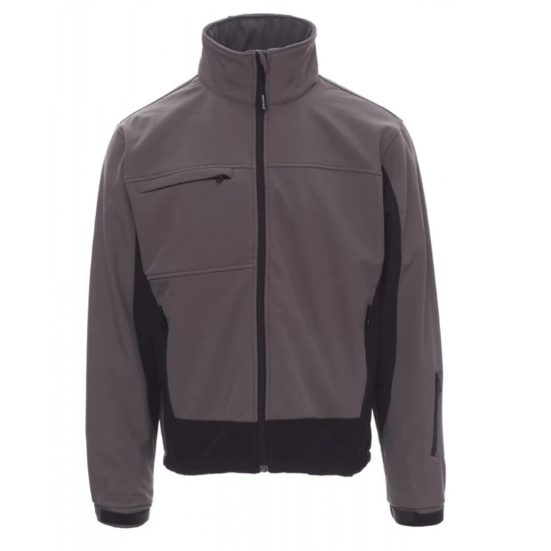 Alles muss raus -  Ergonomische Softshell- Multitaschen- Jacke Bicolor Storm -  Payper AY 7237 Größe L Grau/Schwarz