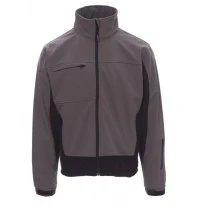 Alles muss raus -  Ergonomische Softshell- Multitaschen- Jacke Bicolor Storm -  Payper AY 7237 Größe L Grau/Schwarz