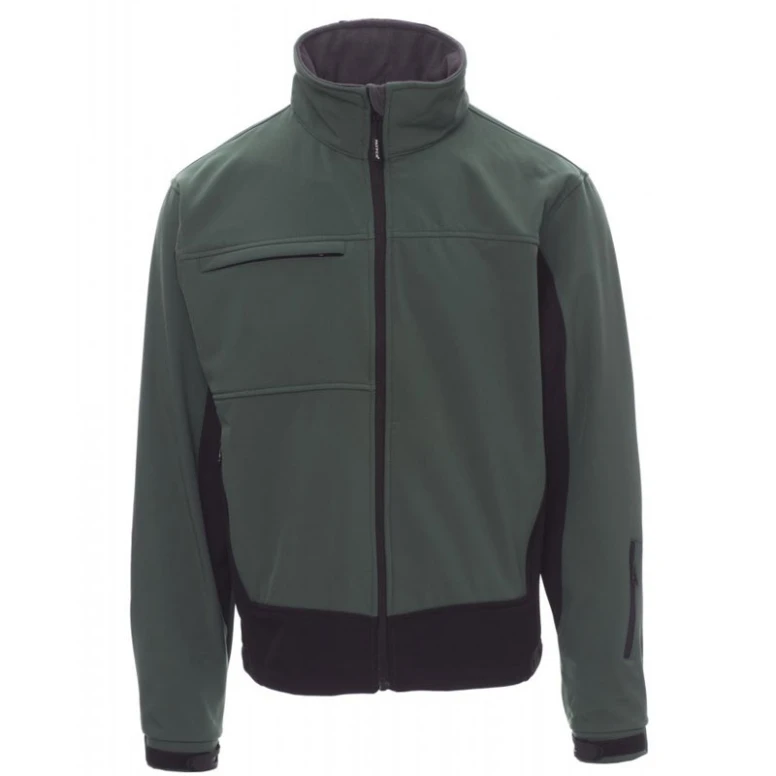Alles muss raus -  Ergonomische Softshell- Multitaschen- Jacke Bicolor Storm -  Payper AY 7237 Größe L Grau/Schwarz