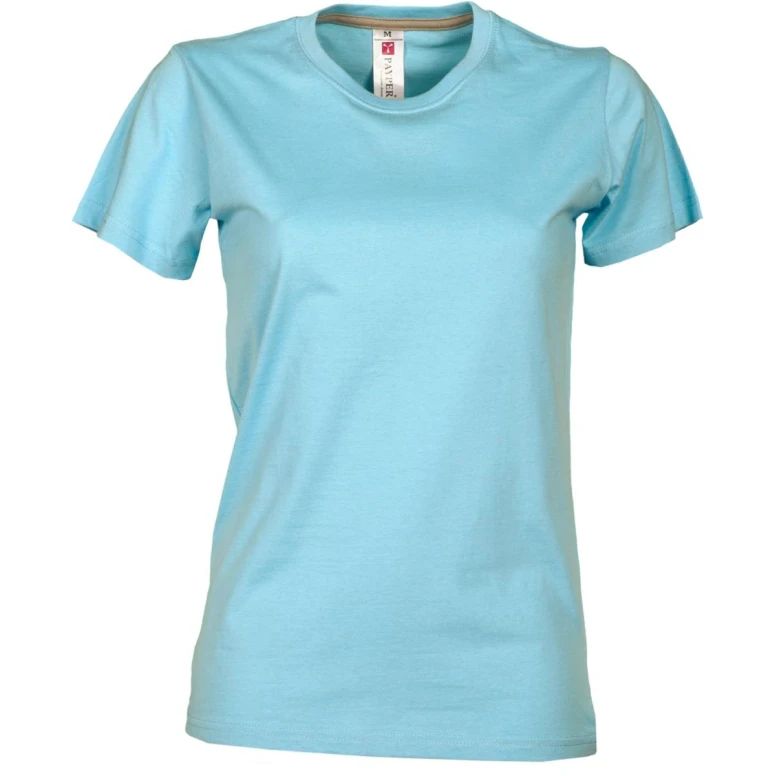 Alles muss raus -  Damen Kurzarm- T- Shirt Rundhals aus Baumwolle -  Payper SUNRISE LADY Größe XS Farbe Hellblau