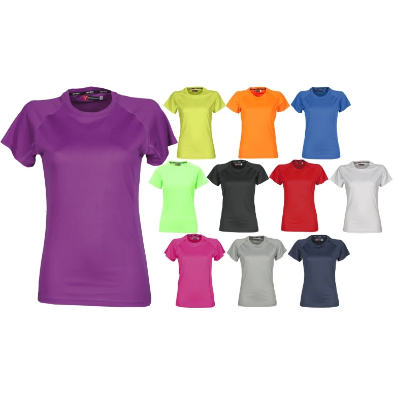 Alles muss raus -  Damen Sport- T- Shirt Runner mit Raglanärmeln -  Payper RUNNER LADY Größe L Farbe Schwarz