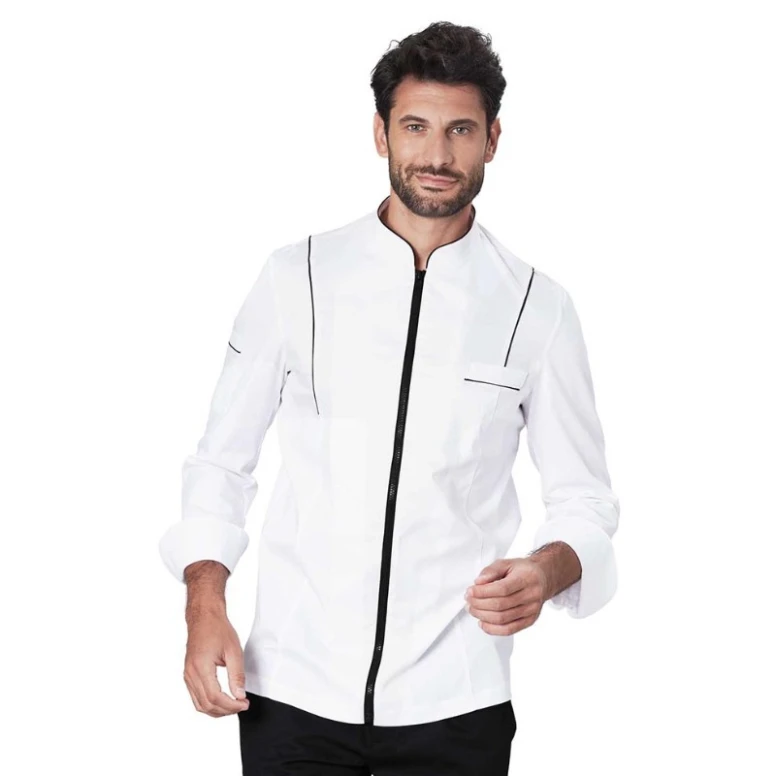 Alles muss raus -  Arbeitsjacke Chef Eros Siggi 28GC0004/01- 0757 Größe M Farbe Weiß Schwarz