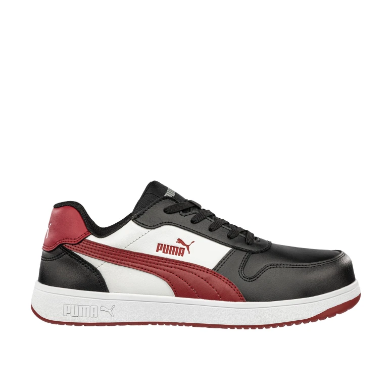 Alles muss raus -  Sicherheitsschuhe Puma Frontcourt Black/White/Red Low S3 FO HRO ESD SRC 640200 Nummer 39
