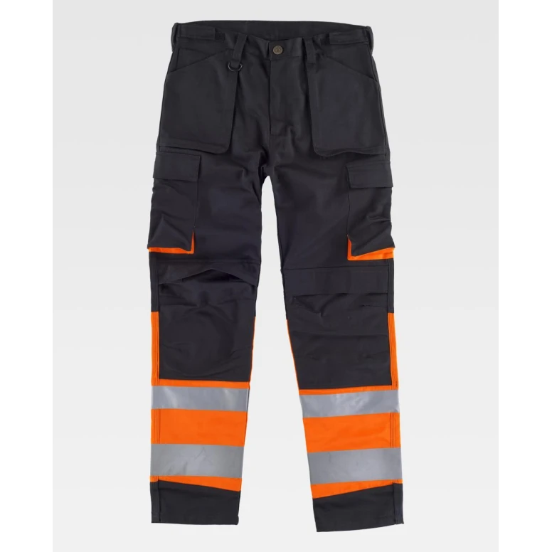 Alles muss raus -  Arbeitshose Multitaschen Hochsichtbarkeit  C2918 -  Workteam Größe 56 Farbe Schwarz Gelb
