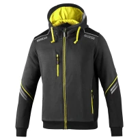 Alles muss raus -  Arbeitskapuzenpullover Sparco Tech Hooded full zip 02414 Größe L Farbe Schwarz Grau 2