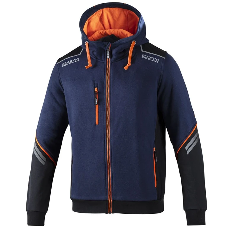 Alles muss raus -  Arbeitskapuzenpullover Sparco Tech Hooded full zip 02414 Größe L Farbe Schwarz Grau