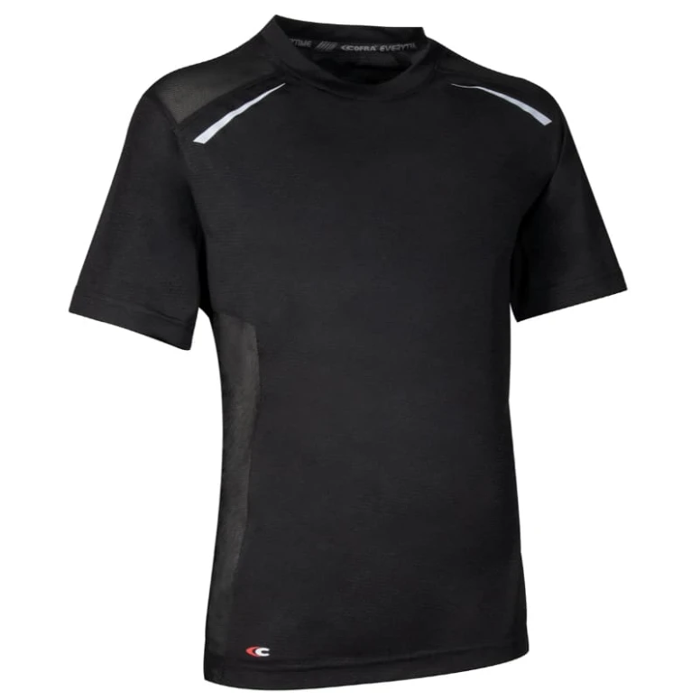 Alles muss raus -  Arbeits- T- Shirts Cofra Dunkerque V625- 0- 02 Farbe Schwarz Gelb fluo Größe L