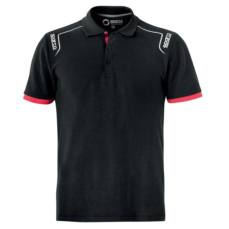 Alles muss raus -  Arbeits- Poloshirt PORTLAND Sparco aus Baumwolle 100% -  Schwarz Größe L