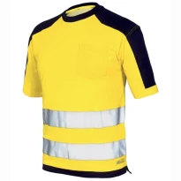 Alles muss raus -  T- shirt Hochsichtbarkeit  ISSA LINE -  08186 Größe M Farbe Fluoreszierendes Orange Navyblau 2