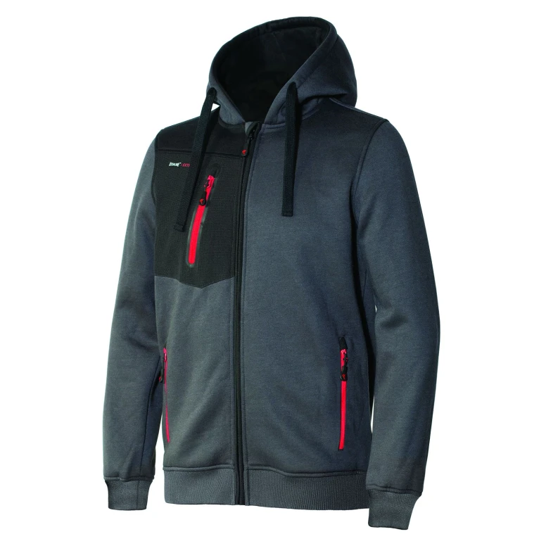 Alles muss raus -  Technischer Arbeits- Pullover Multitasche Issa Line Tube 8883B Größe 4XL Farbe Grau Anthrazit