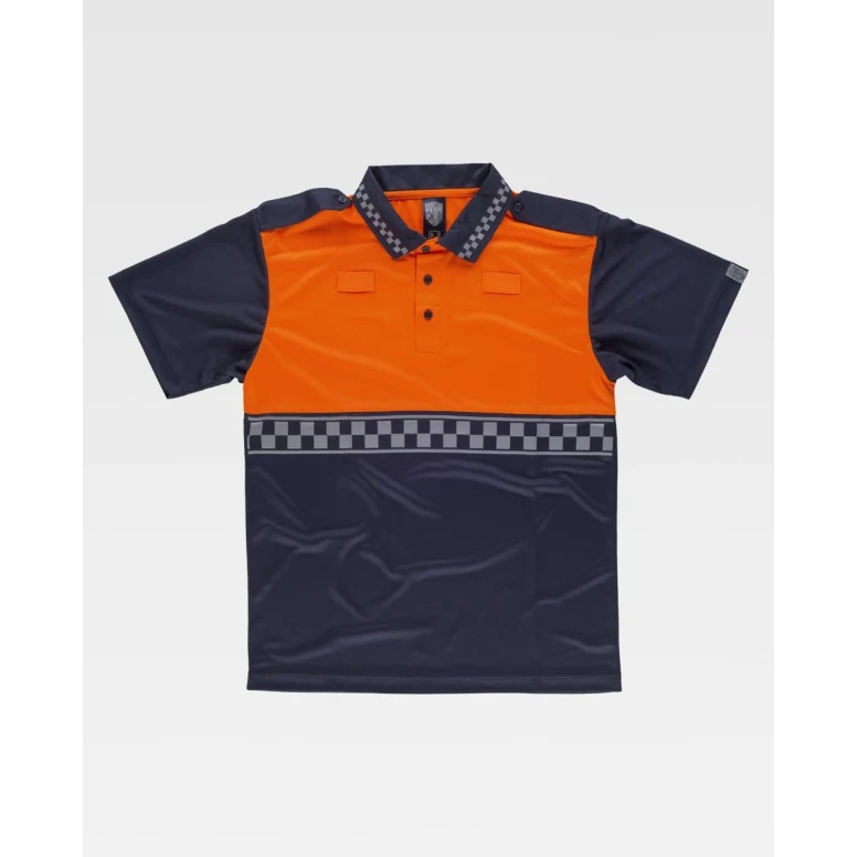 Alles muss raus -  Arbeits- Poloshirt Kurzarm Hochsichtbarkeit  C3855 -  Workteam Größe L Farbe Navyblau/Gelb