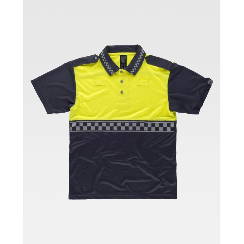 Alles muss raus -  Arbeits- Poloshirt Kurzarm Hochsichtbarkeit  C3855 -  Workteam Größe L Farbe Navyblau/Gelb