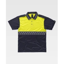 Alles muss raus -  Arbeits- Poloshirt Kurzarm Hochsichtbarkeit  C3855 -  Workteam Größe L Farbe Navyblau/Gelb