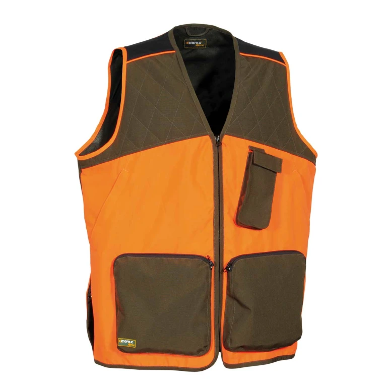 Alles muss raus -  Arbeitsweste Multitaschen Cofra Zivat V542- 0- 04 Größe 2XL Farbe Schlamm Orange